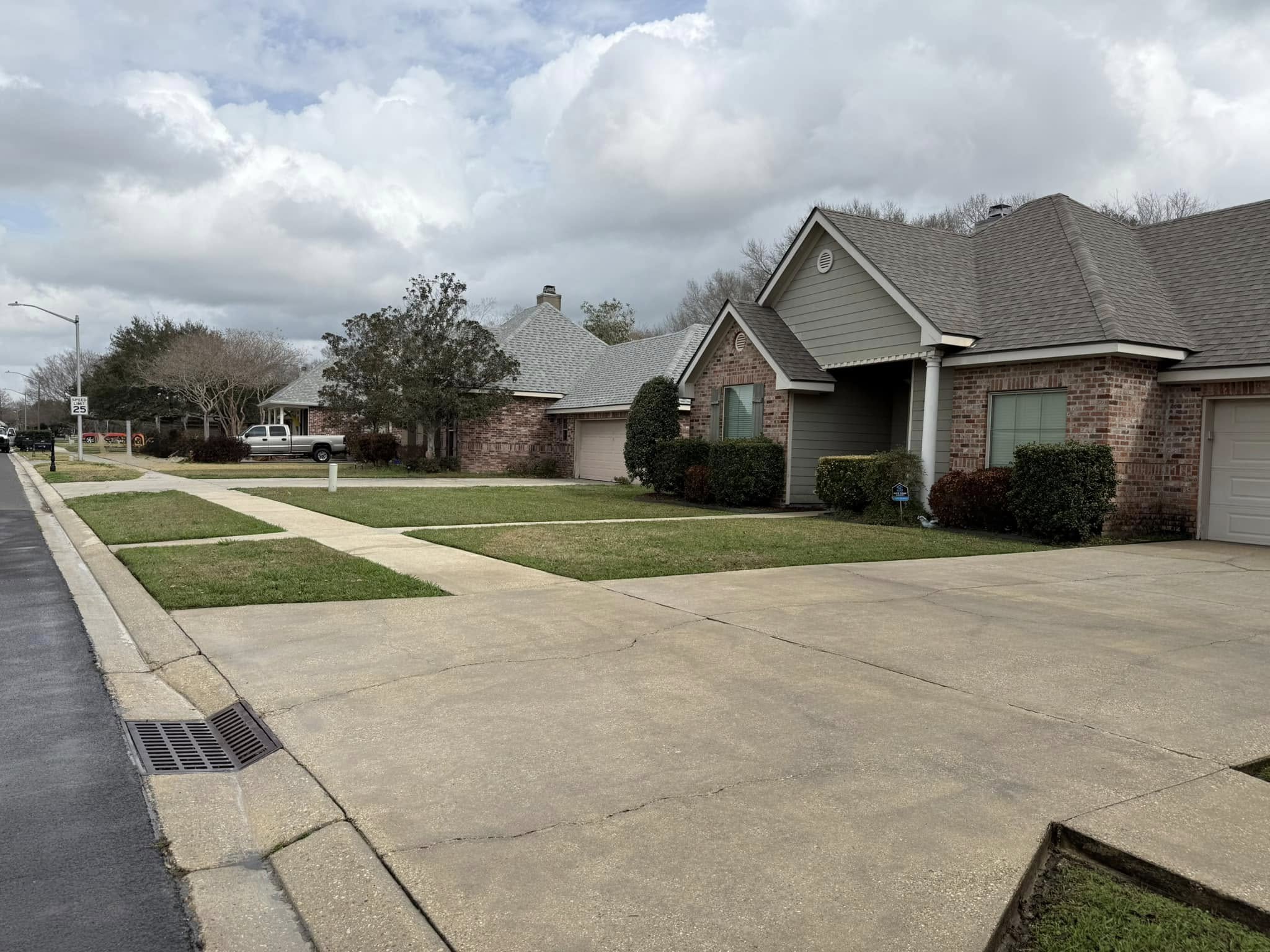 Clean driveway after professional pressure washing
